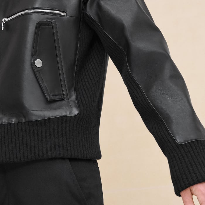 Noir Rib-trim Jacket