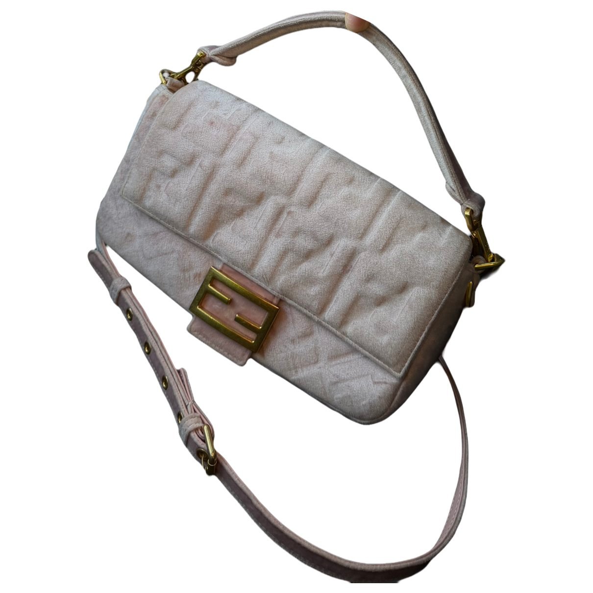 Baguette velvet handbag