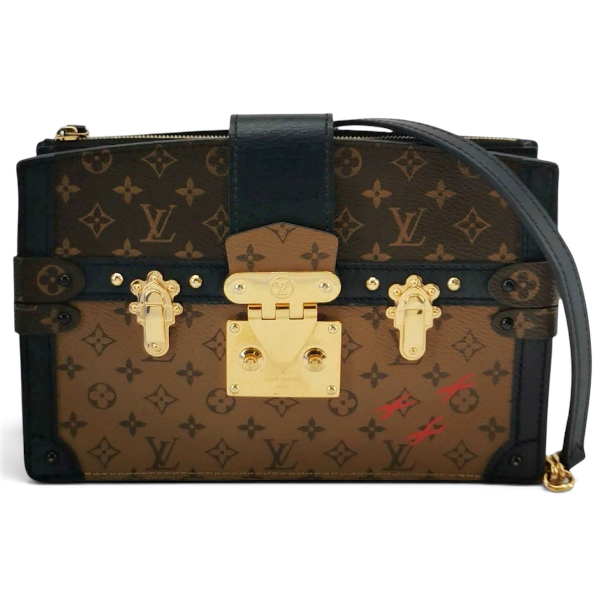 Petite Malle leather handbag