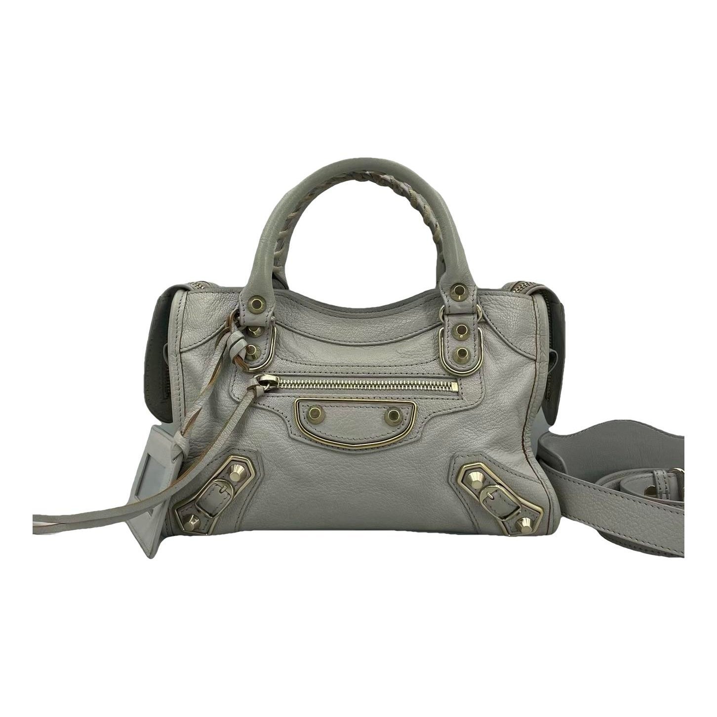 City leather handbag