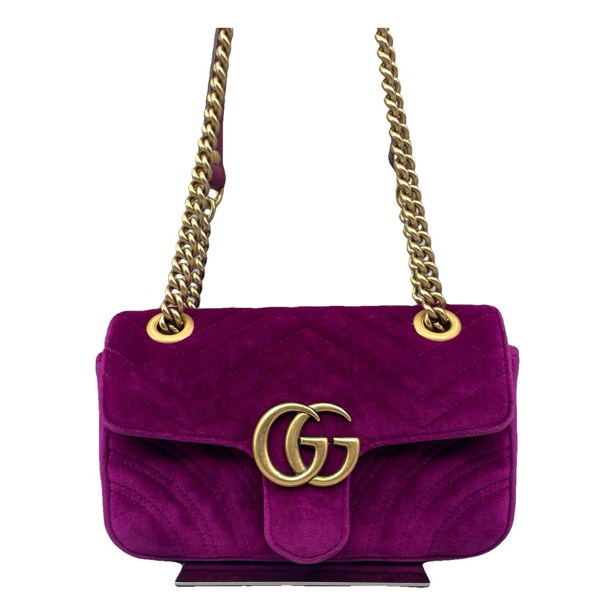 GG Marmont Flap velvet crossbody bag