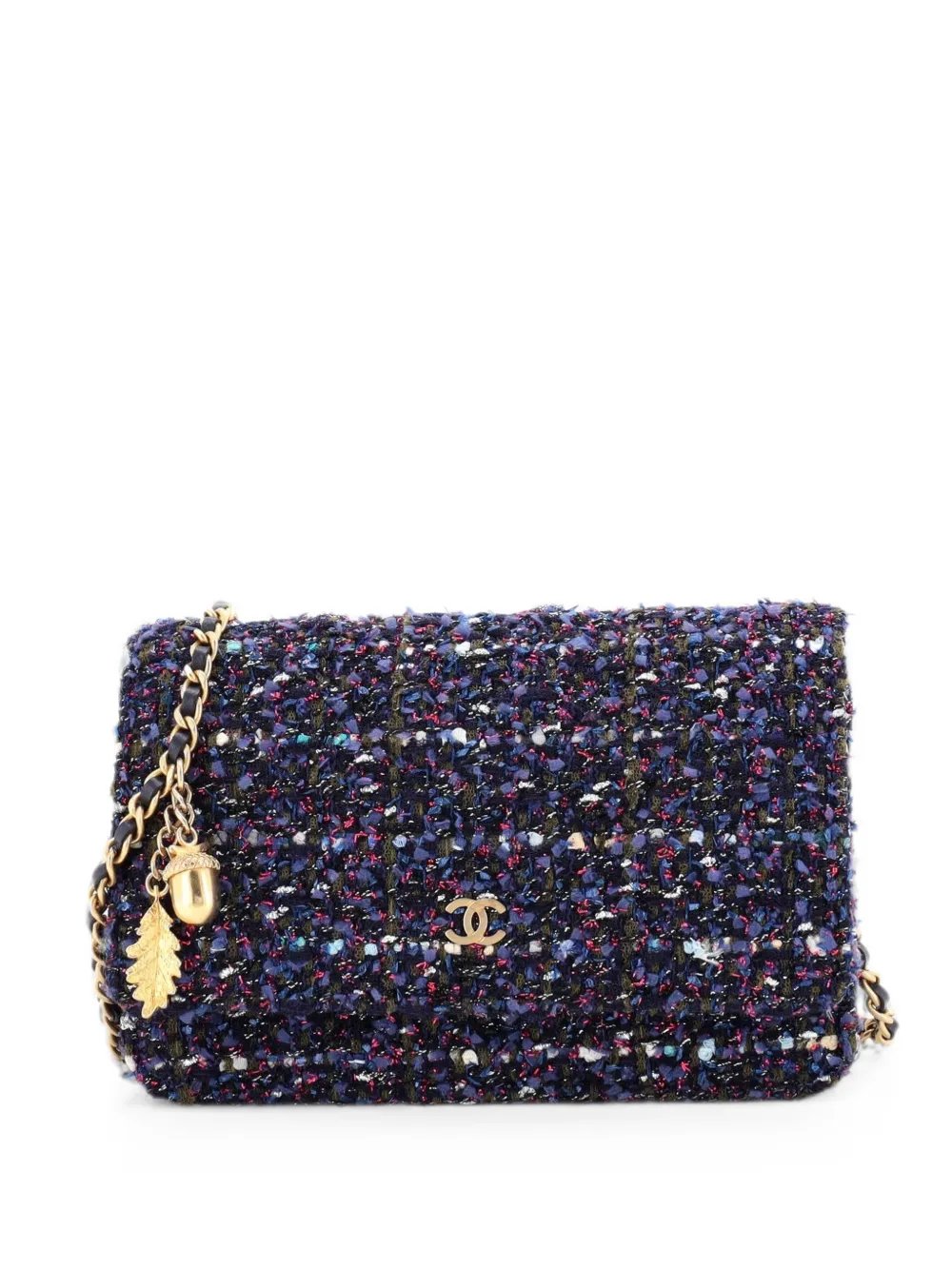 Wallet on Chain Tweed crossbody bag