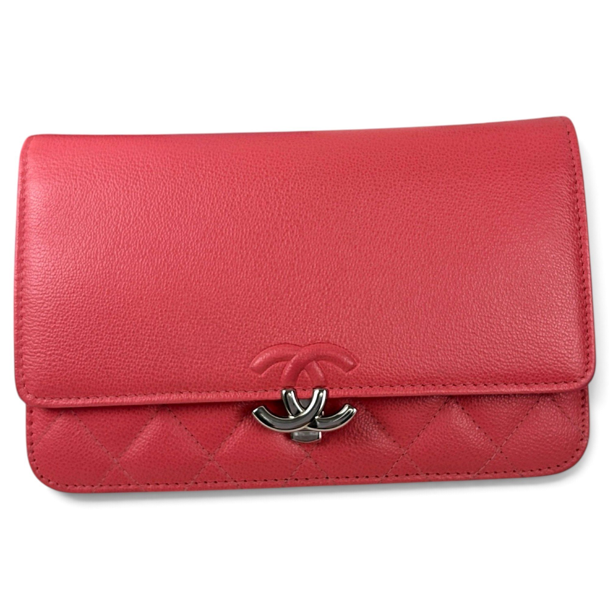Wallet On Chain leather crossbody bag