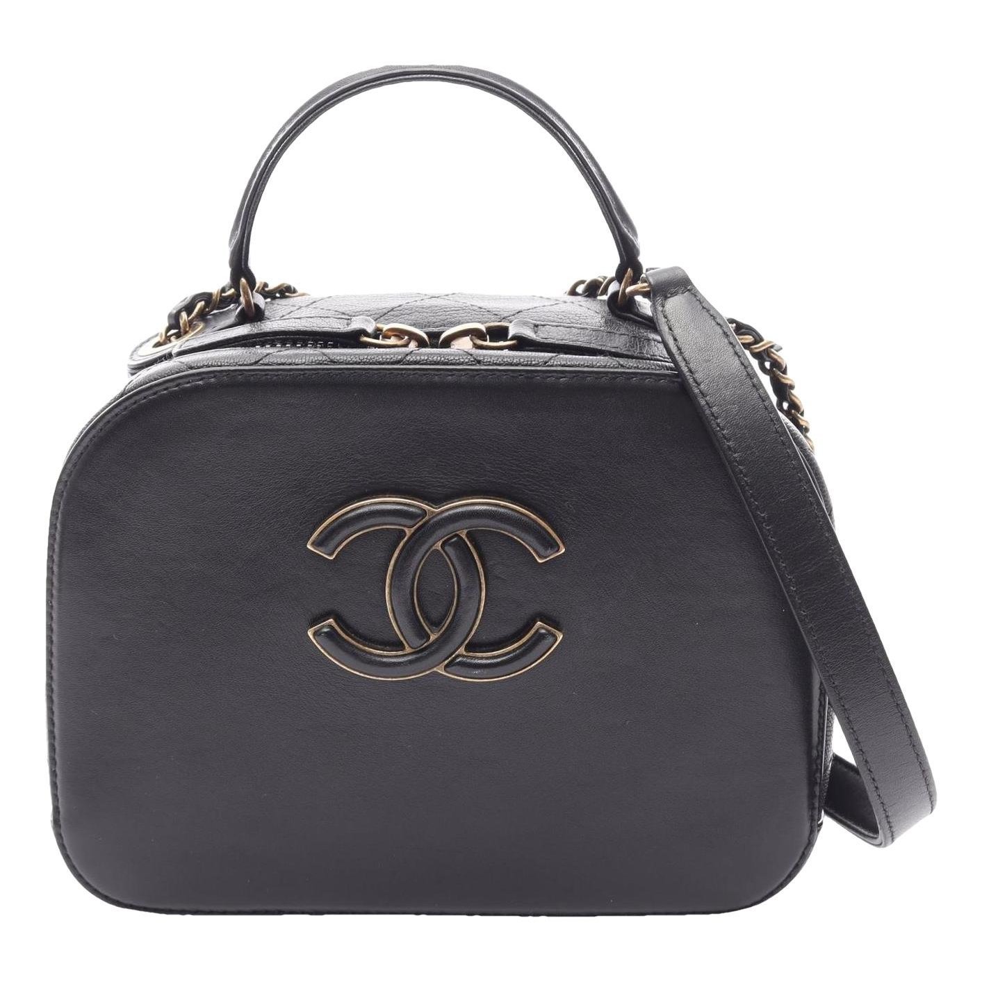 Vanity leather handbag