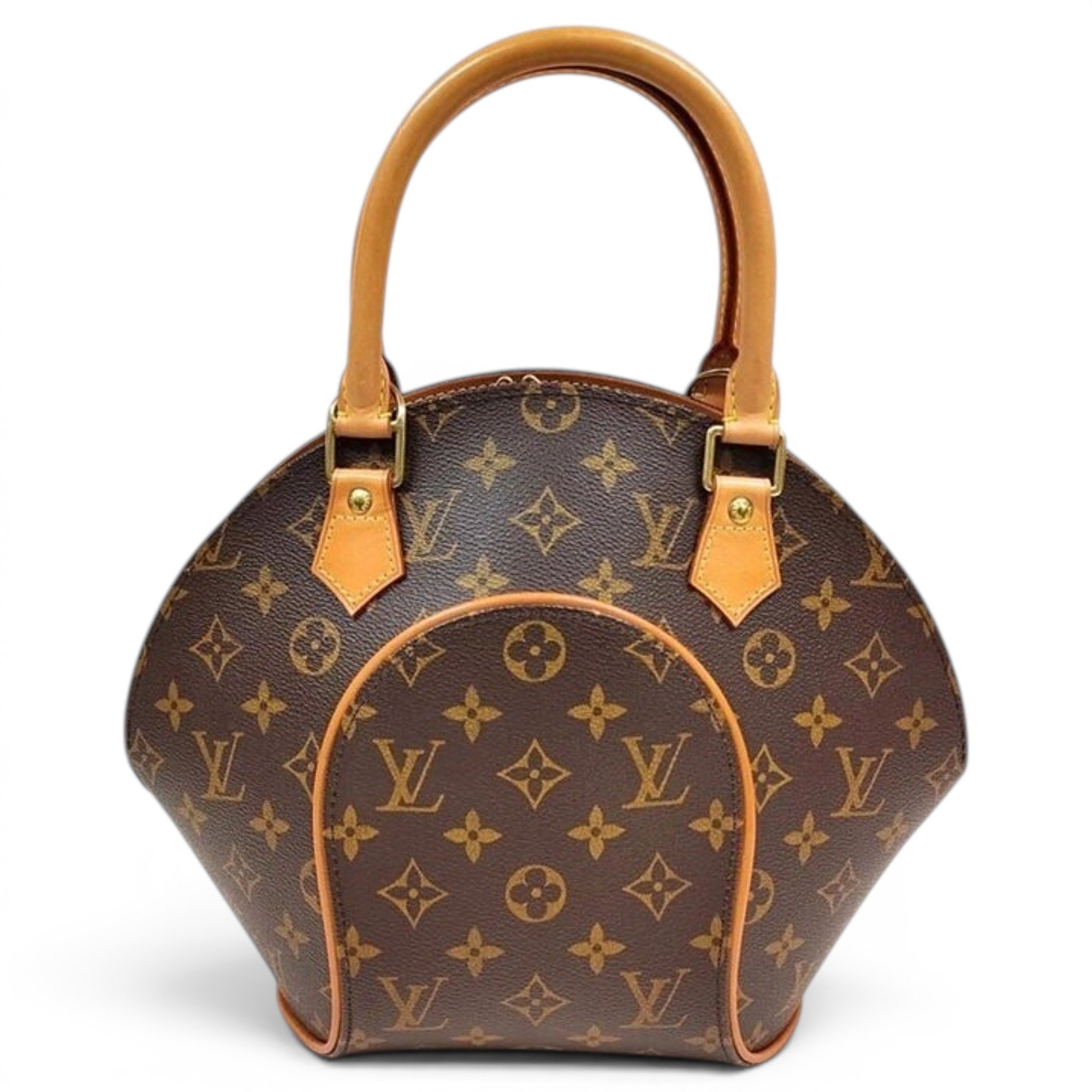 Ellipse leather handbag