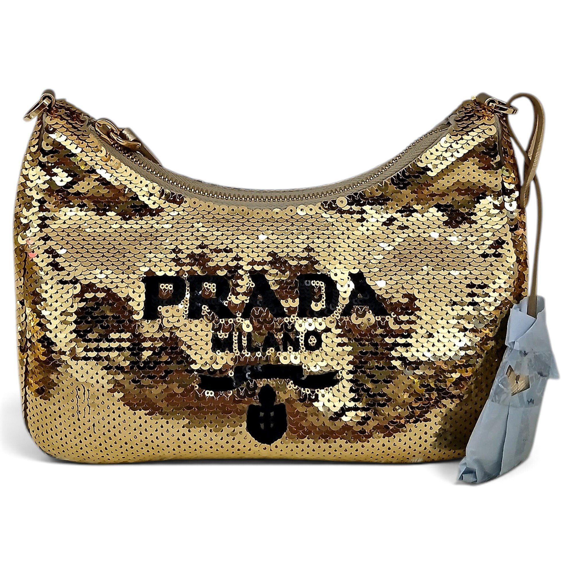 Re-edition glitter crossbody bag