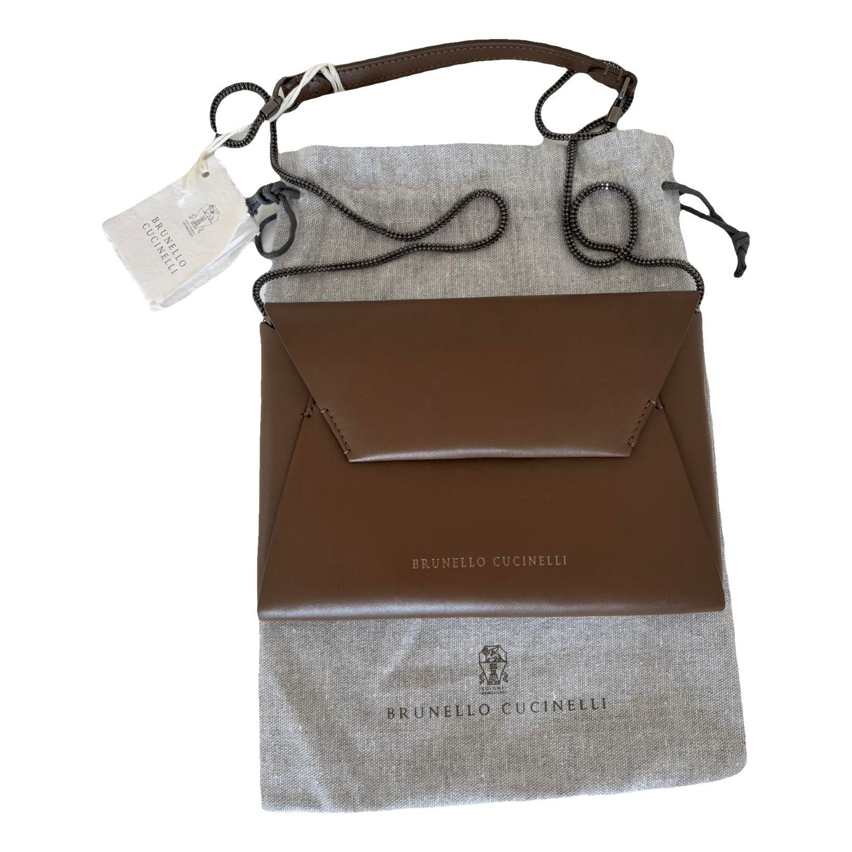 Leather clutch bag