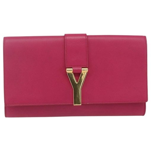 Leather clutch bag