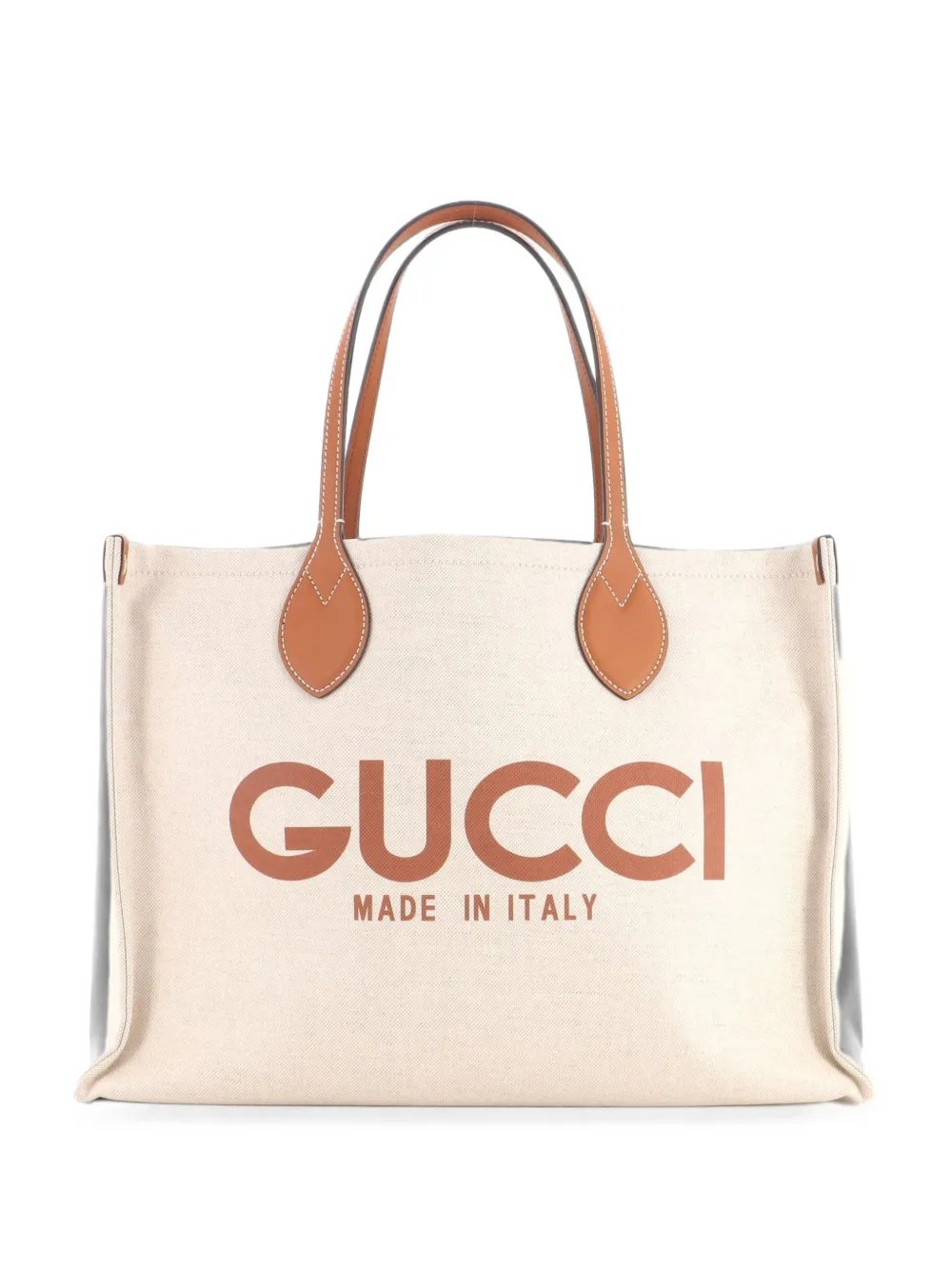 Logo Shopper Printed Canvas Medium tote bag