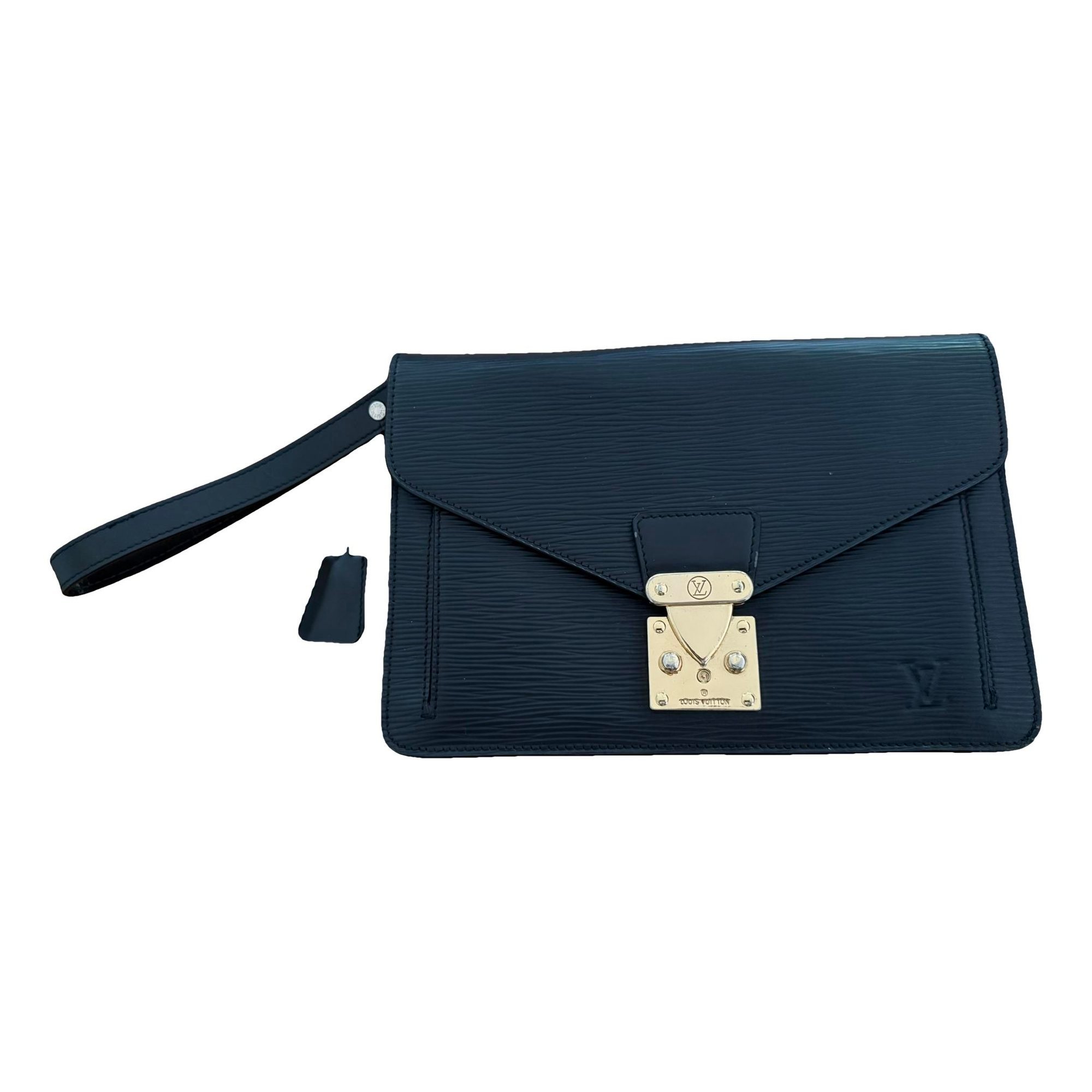 Sellier leather clutch bag