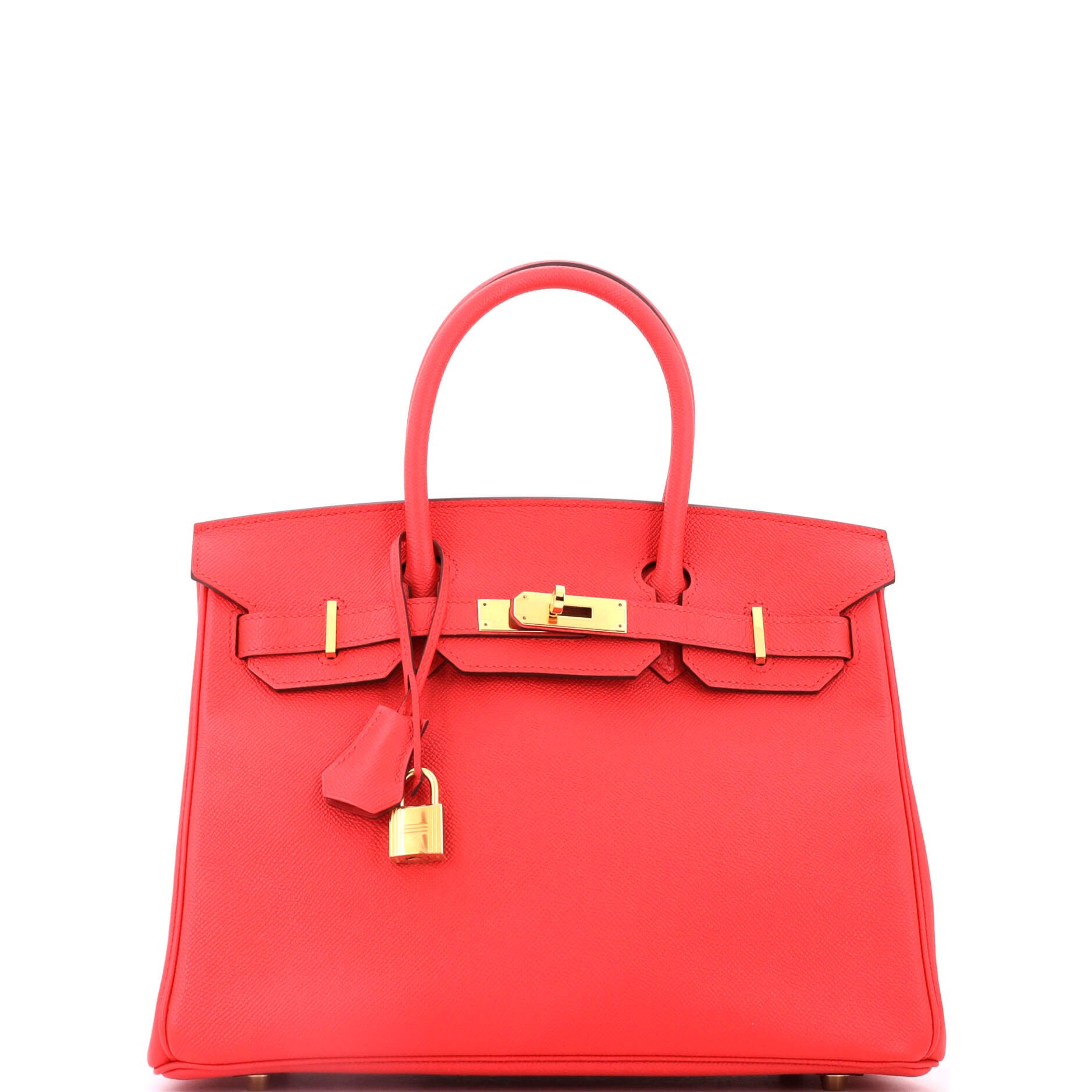 Birkin Handbag Rouge Tomate Epsom with Gold Hardware 30