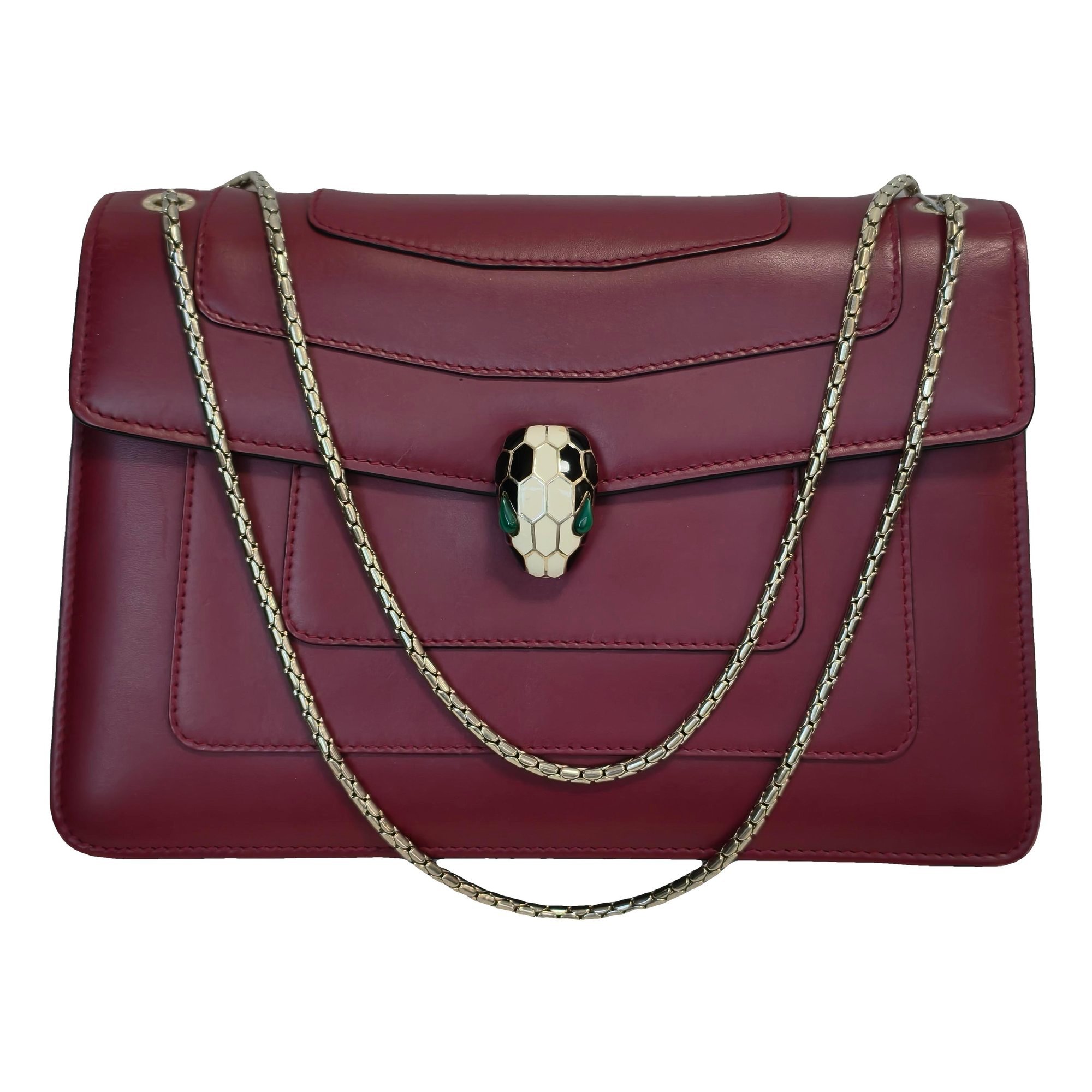 Serpenti leather handbag
