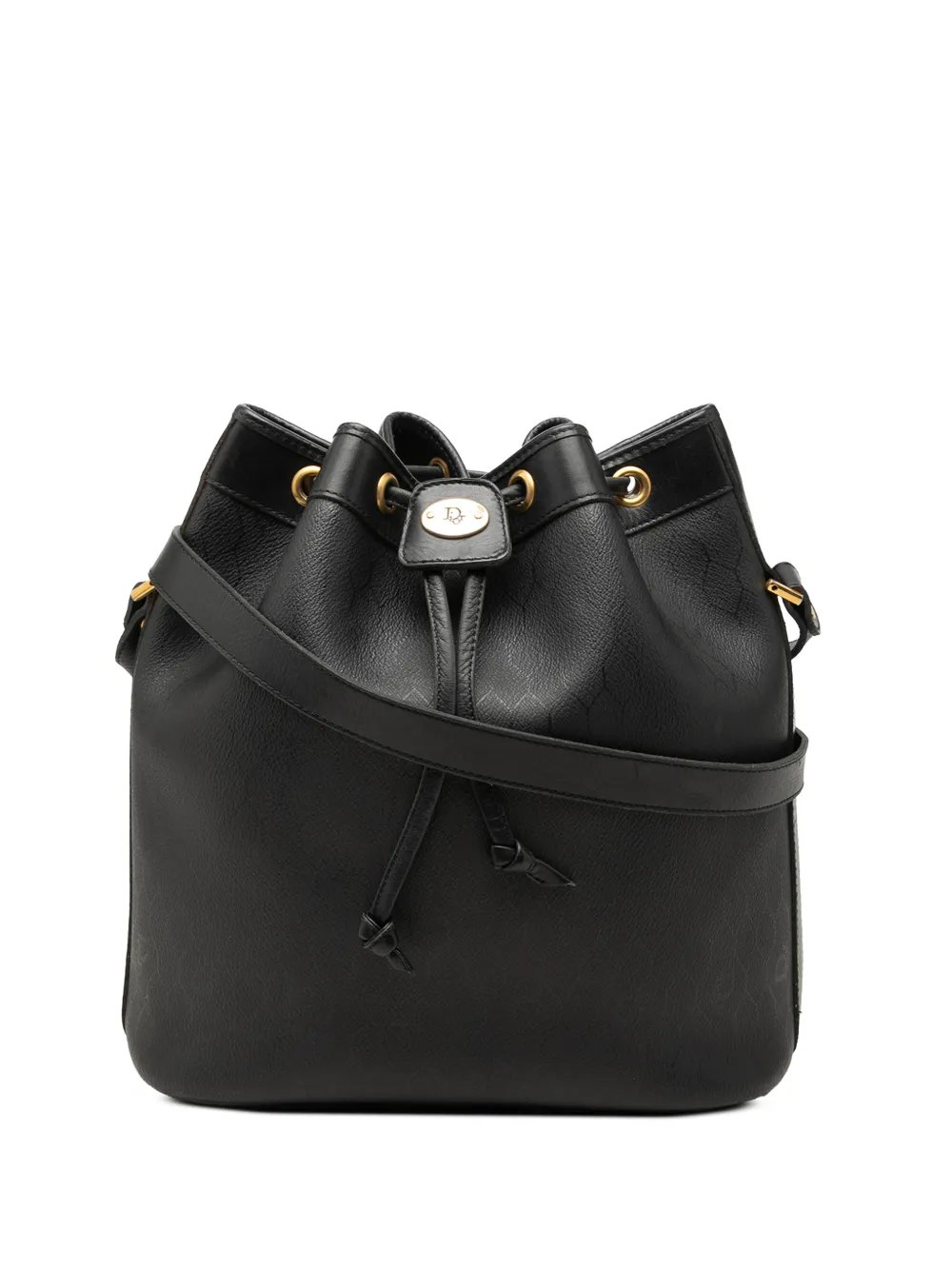 Dior 20th Century Honeycomb Coated Canvas Drawstring bucket bag