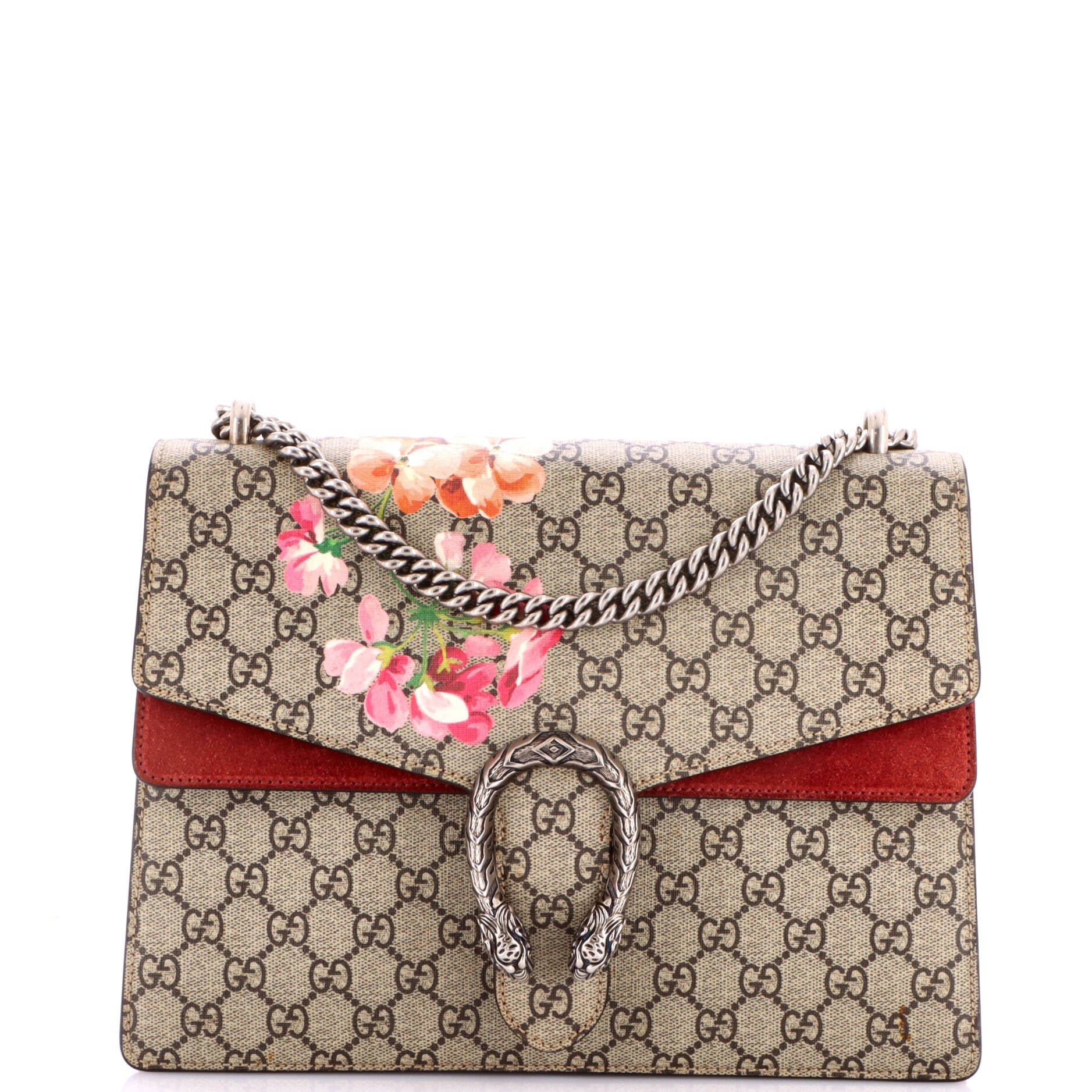 Dionysus Bag Blooms Print GG Coated Canvas Medium