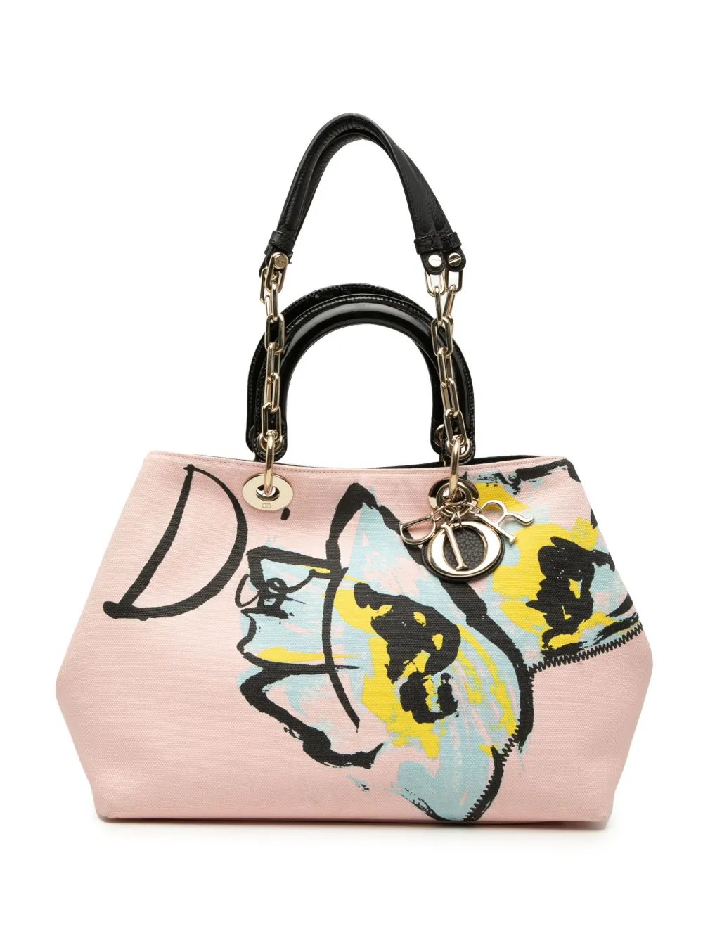 Dior 2014 Limited Edition Medium Canvas Floral Printed Diorissimo satchel