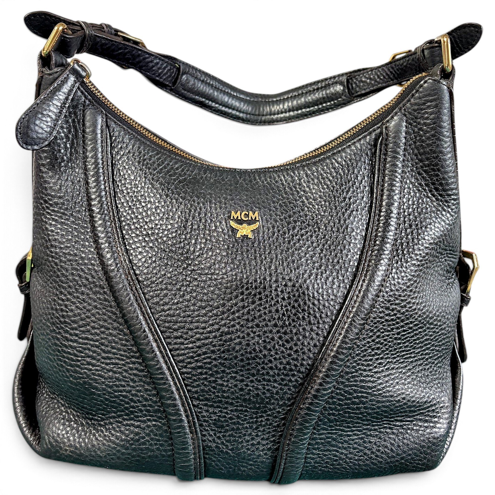 MCM Heritage Drawstring leather handbag