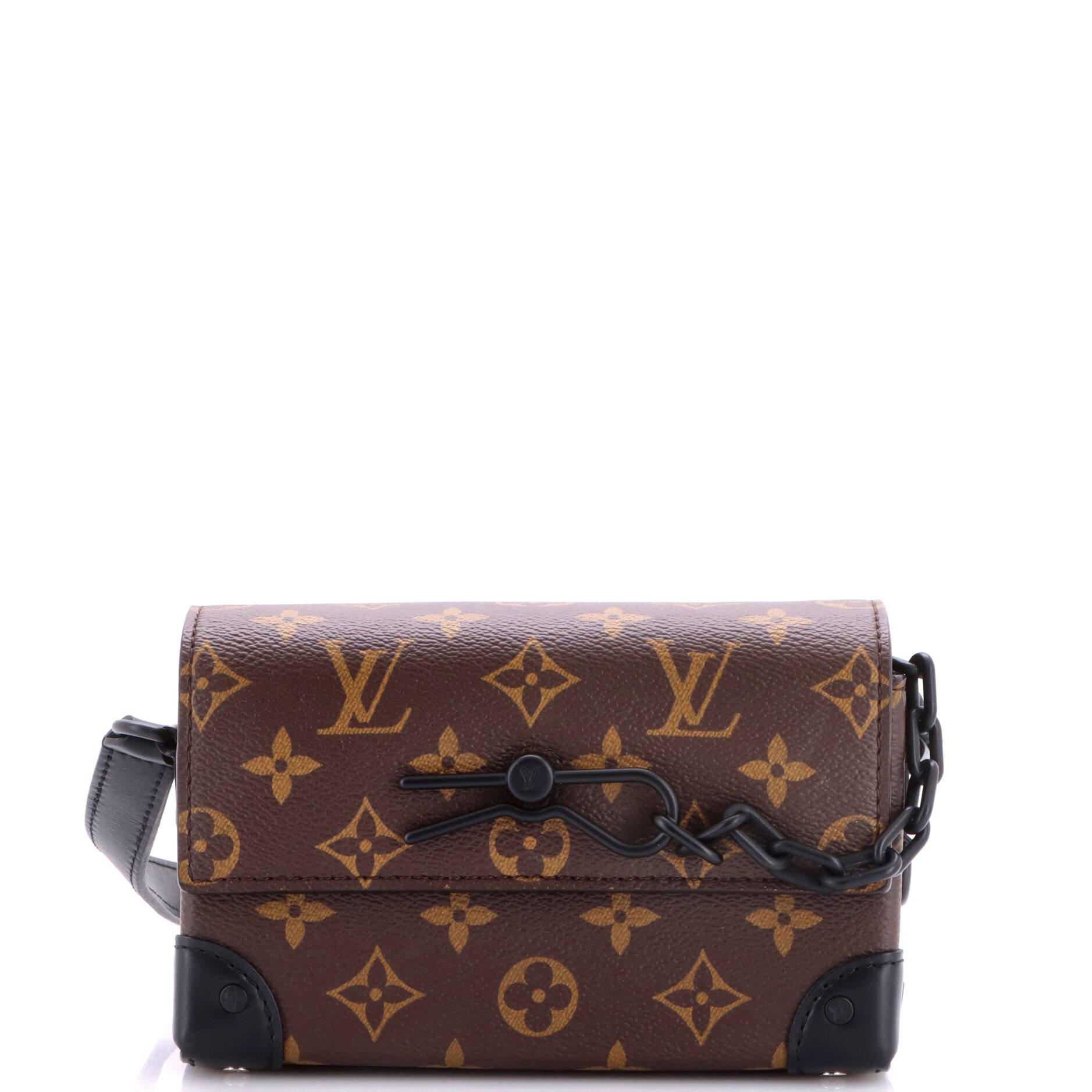 Steamer Wearable Wallet Macassar Monogram Canvas with Leather