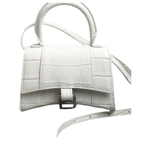 Hourglass leather handbag