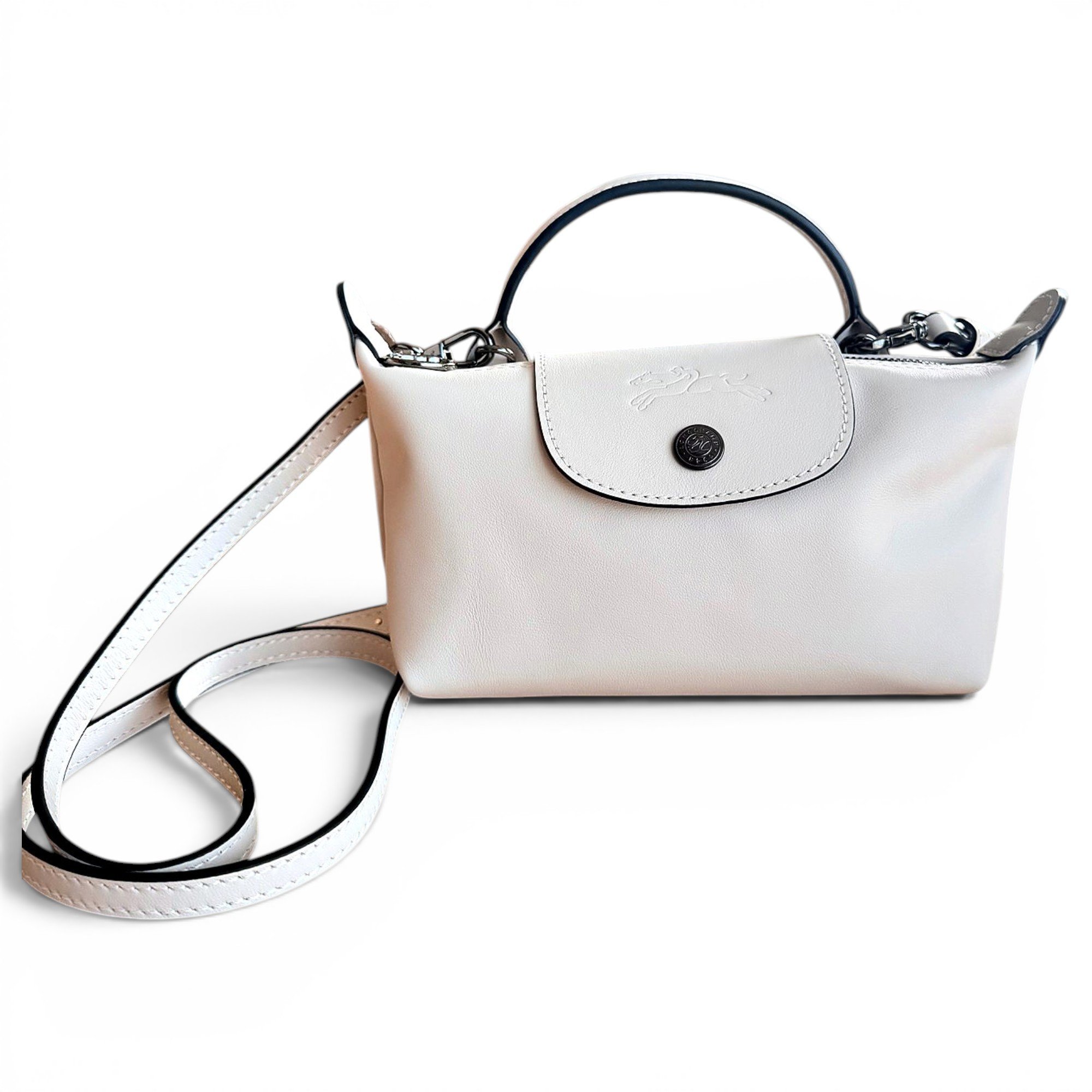 Pliage leather mini bag