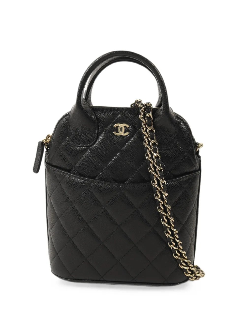 diamond-quilted tote bag