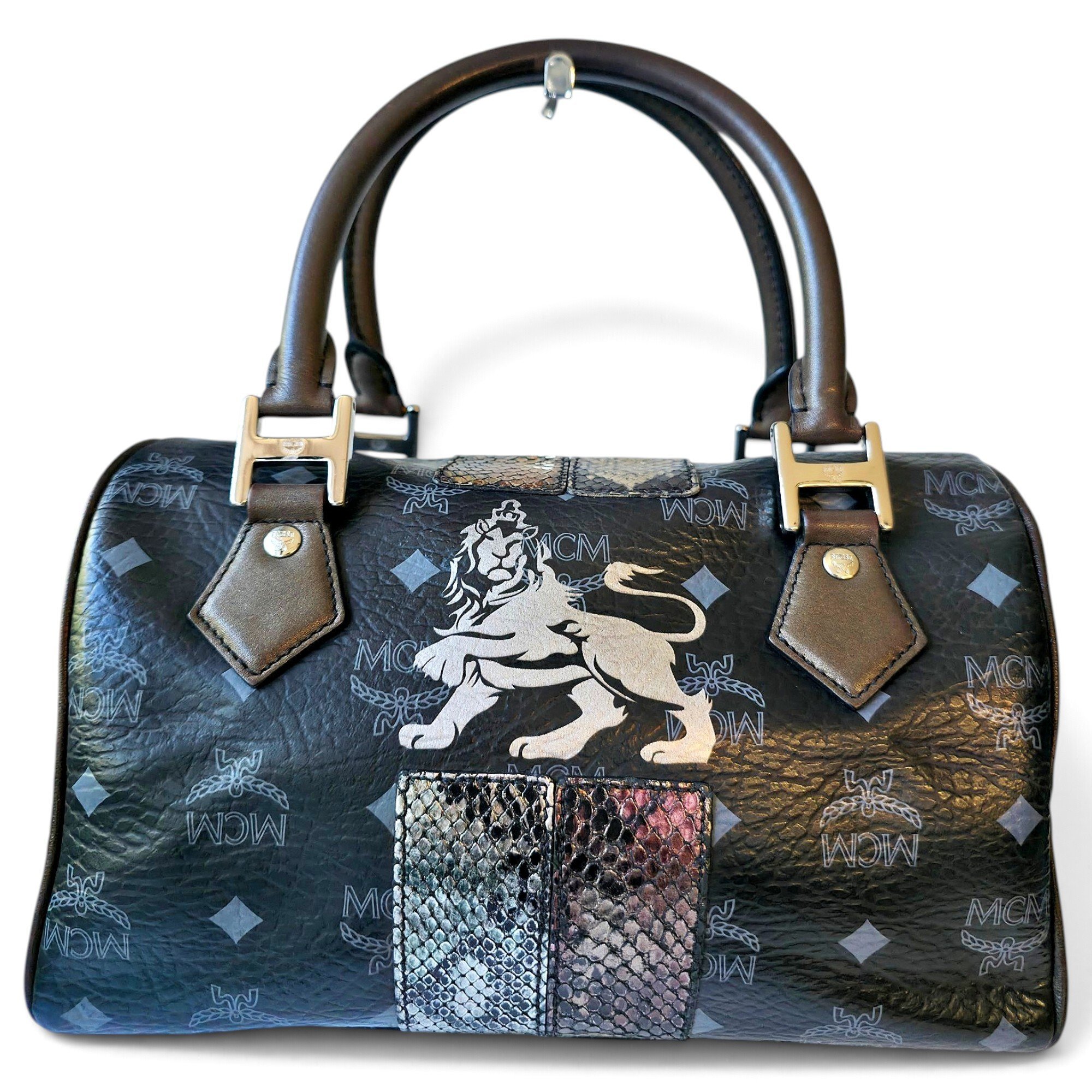 Boston leather handbag