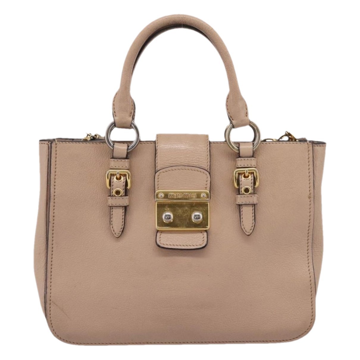 Madras leather tote