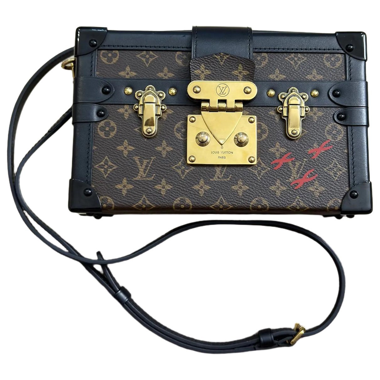 Petite Malle leather crossbody bag