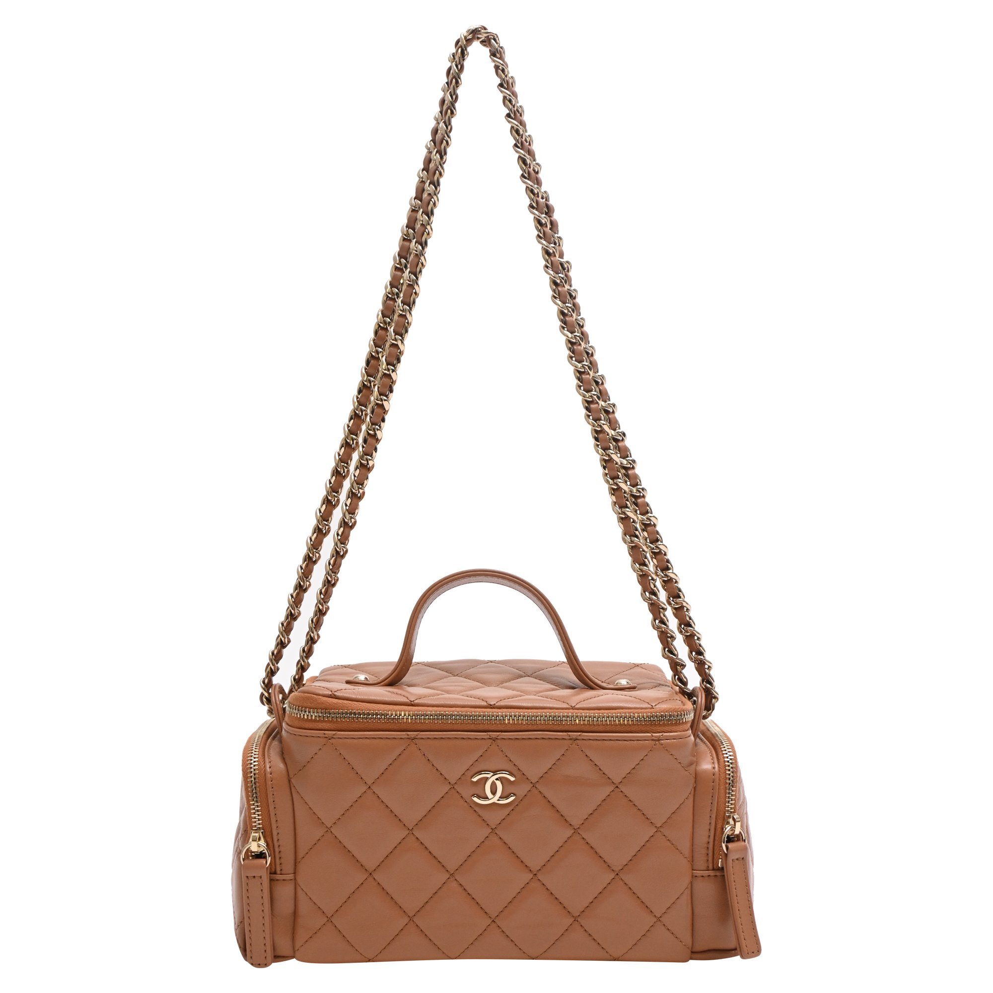 Vanity leather handbag