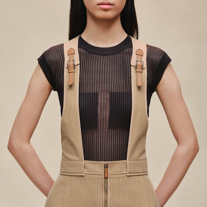 Beige Praline Overall Skirt