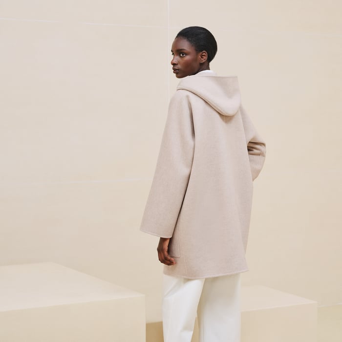 Beige Naturel Cashmere Duffle-coat