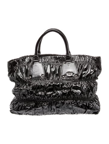 Vernice Leather Top Handle Bag