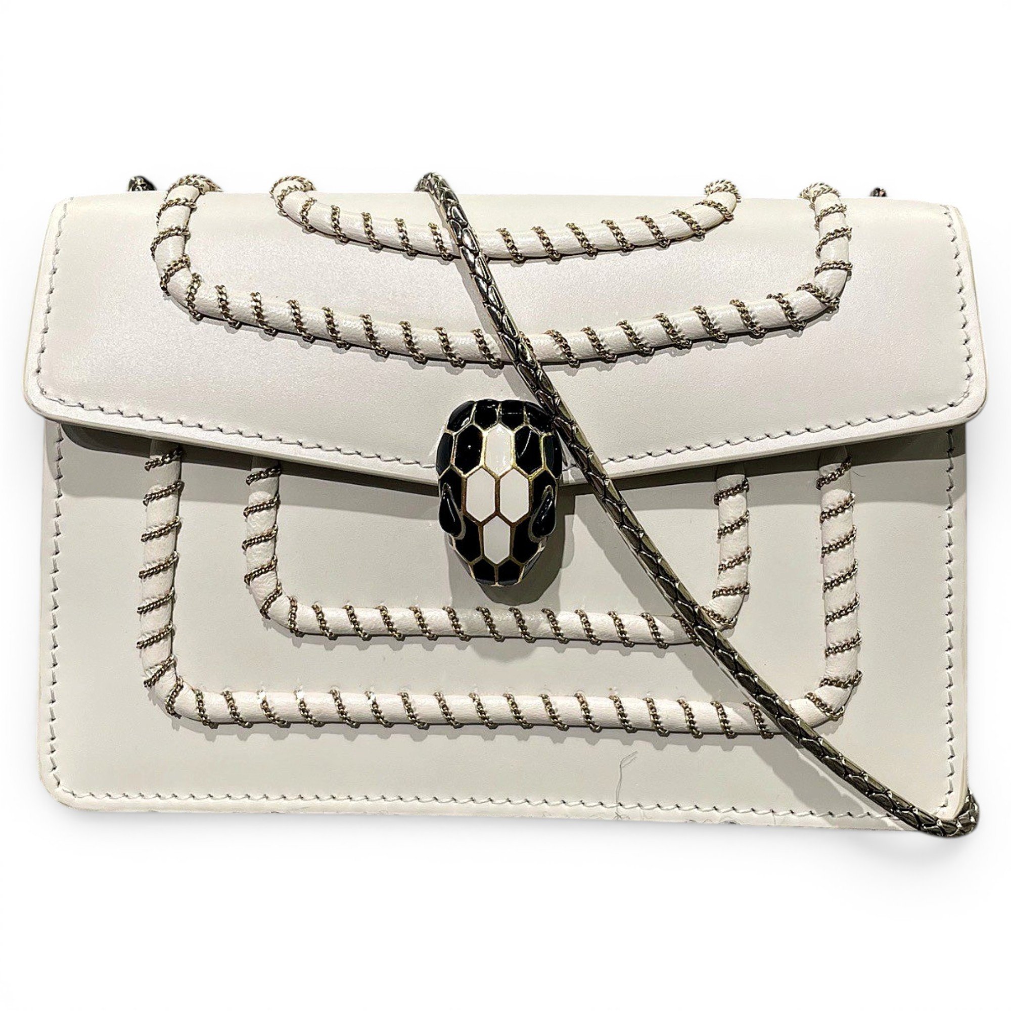 Serpenti leather handbag