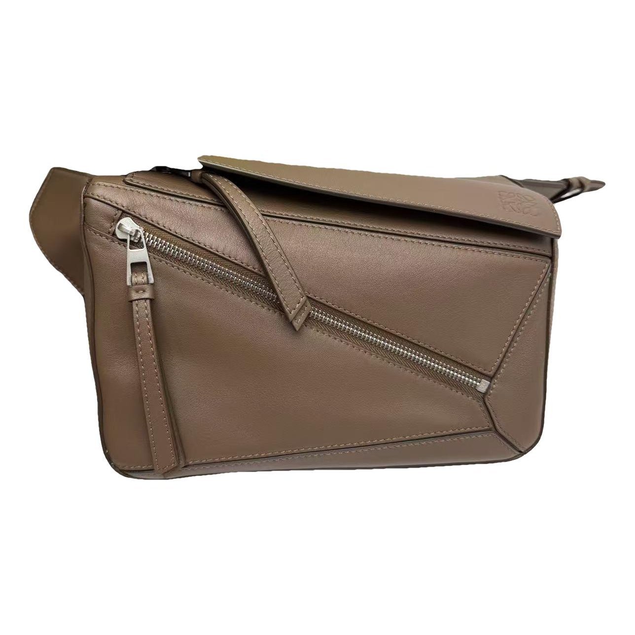 Puzzle leather handbag