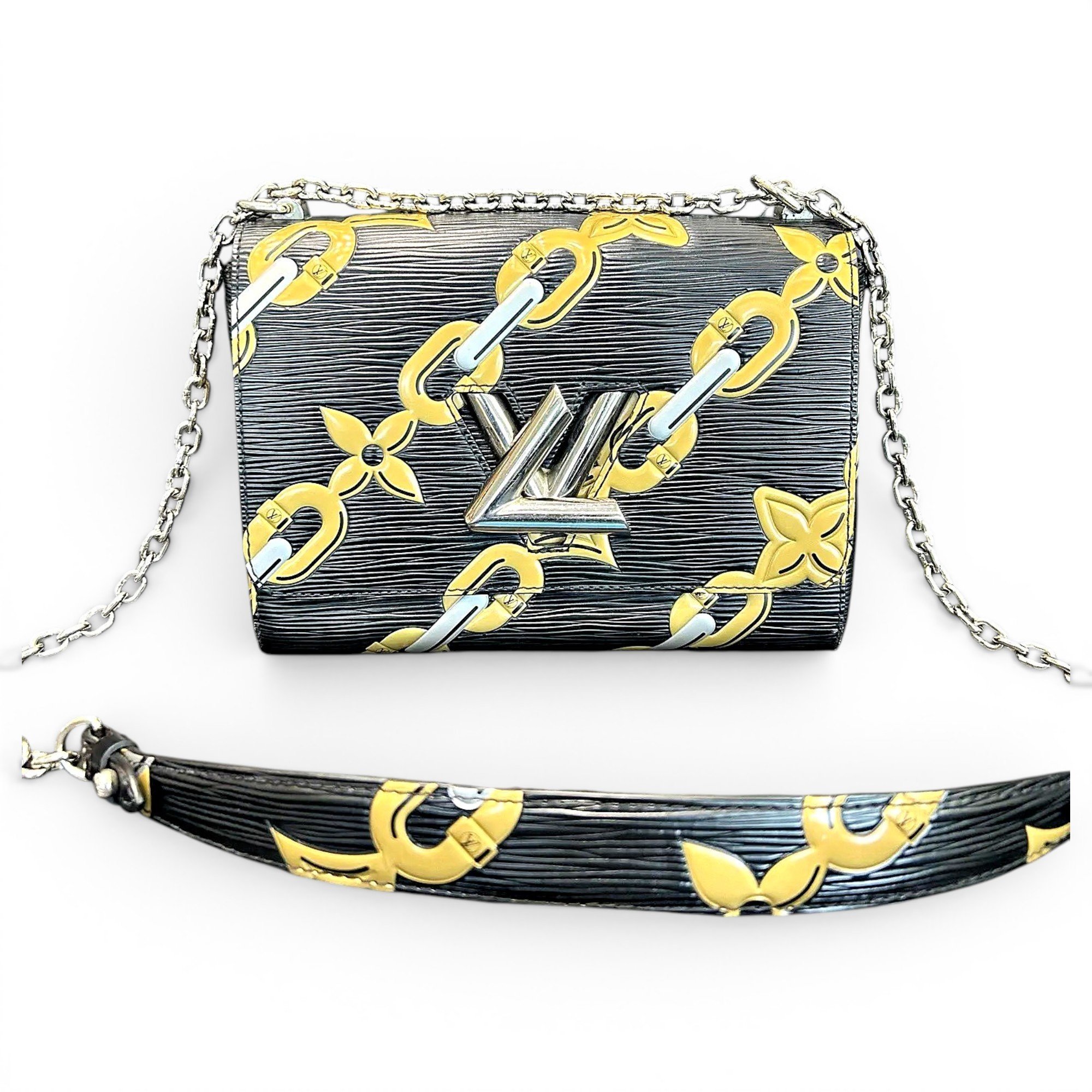 Twist leather handbag