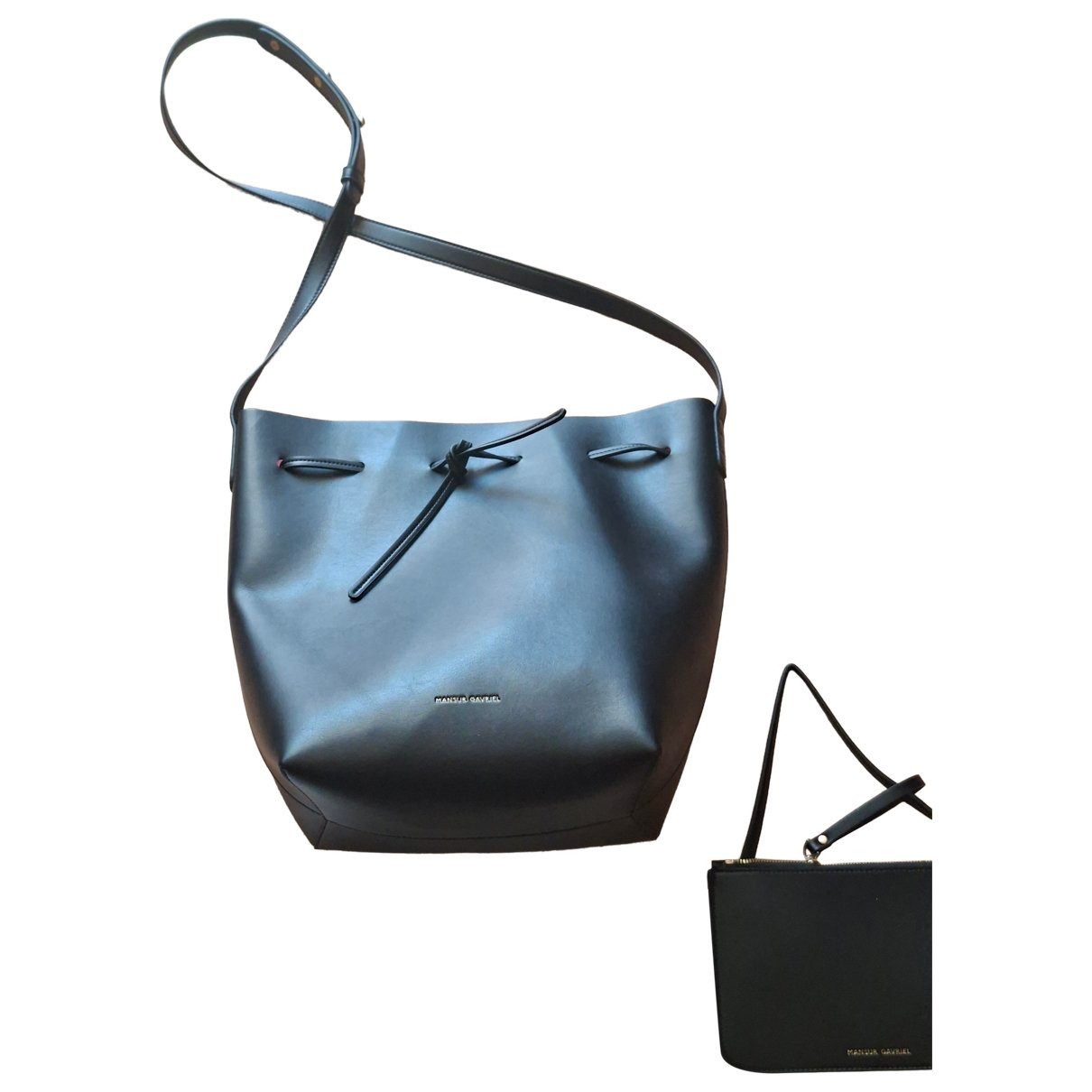 Bucket vegan leather handbag