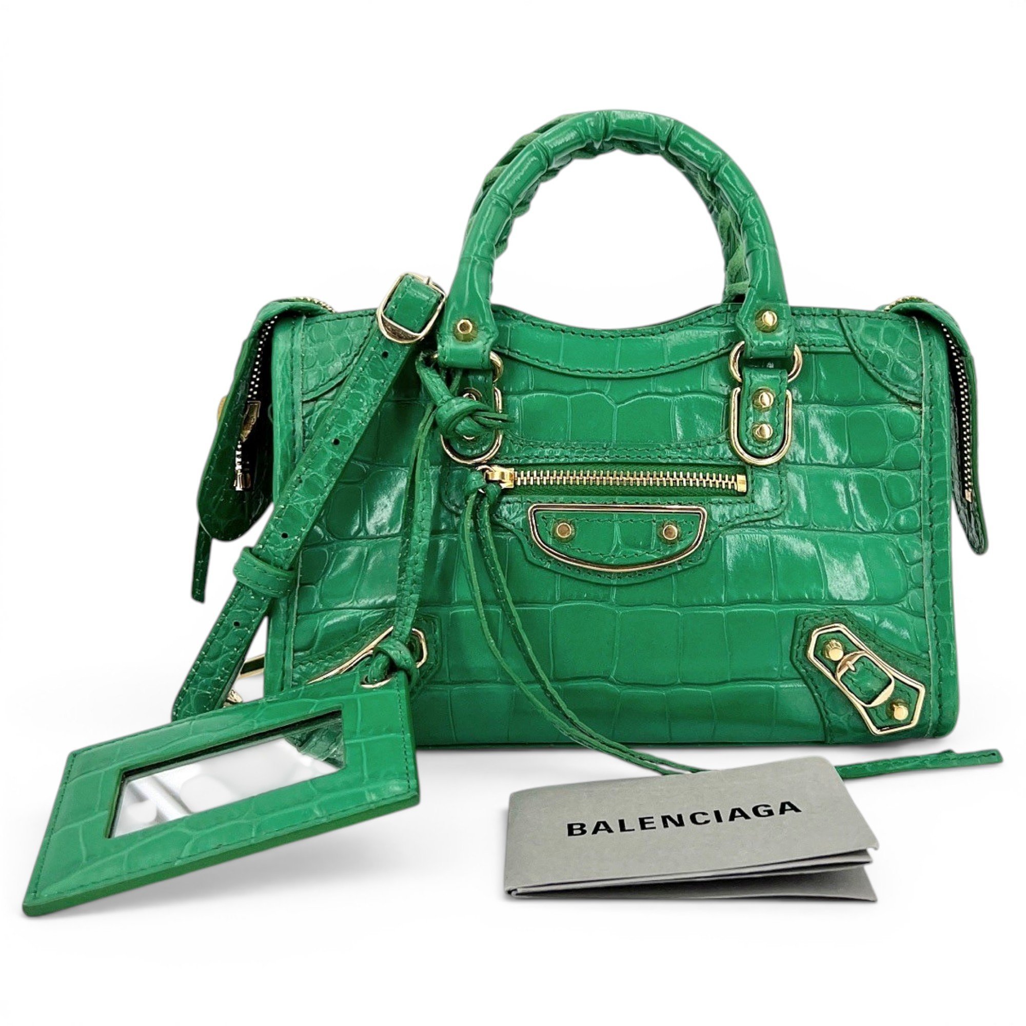 City leather handbag