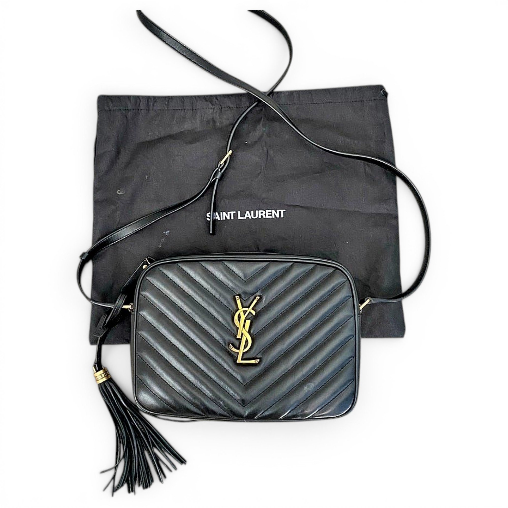 Camera Lou leather crossbody bag