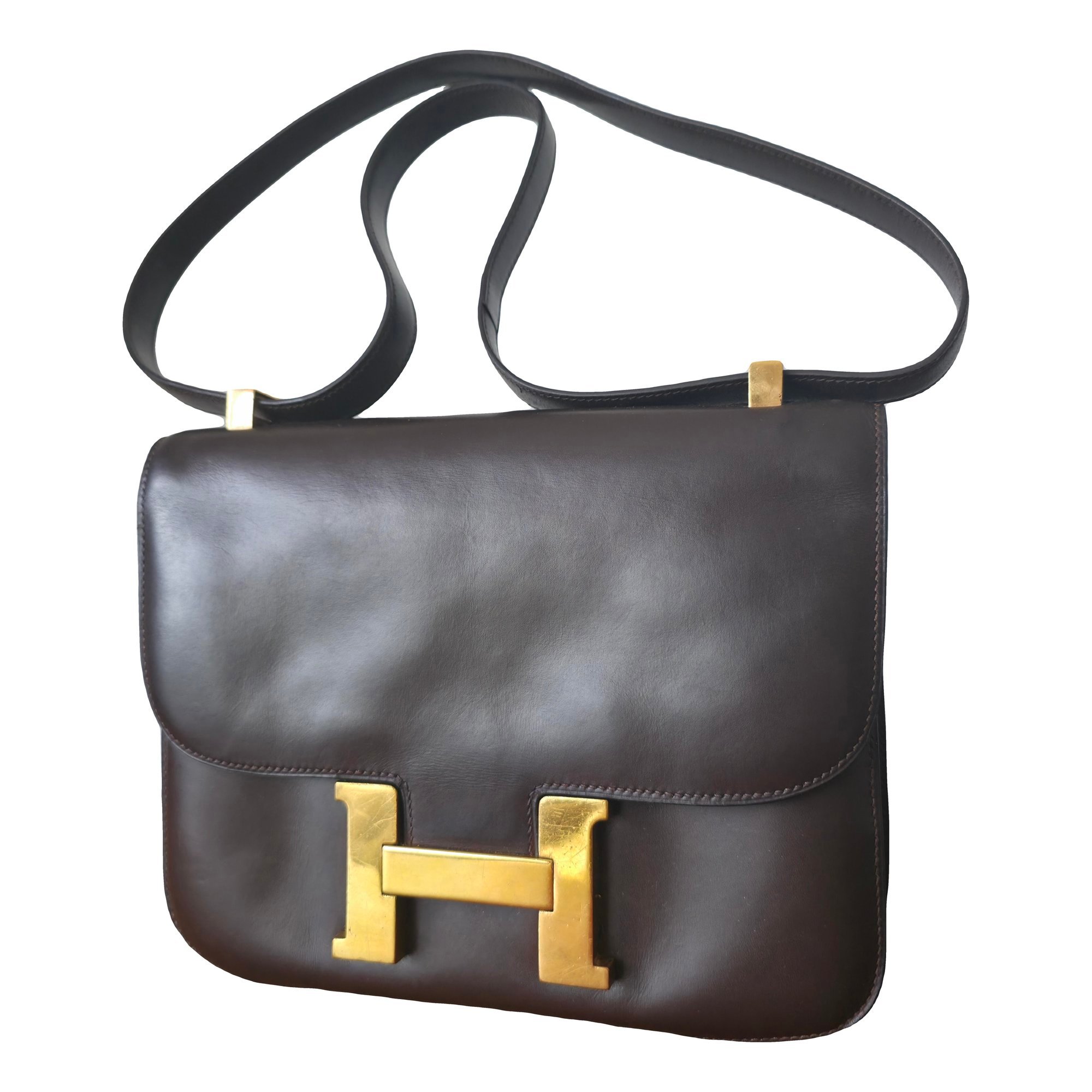 Hermes Constance Handbag Box Calf Leather 1978