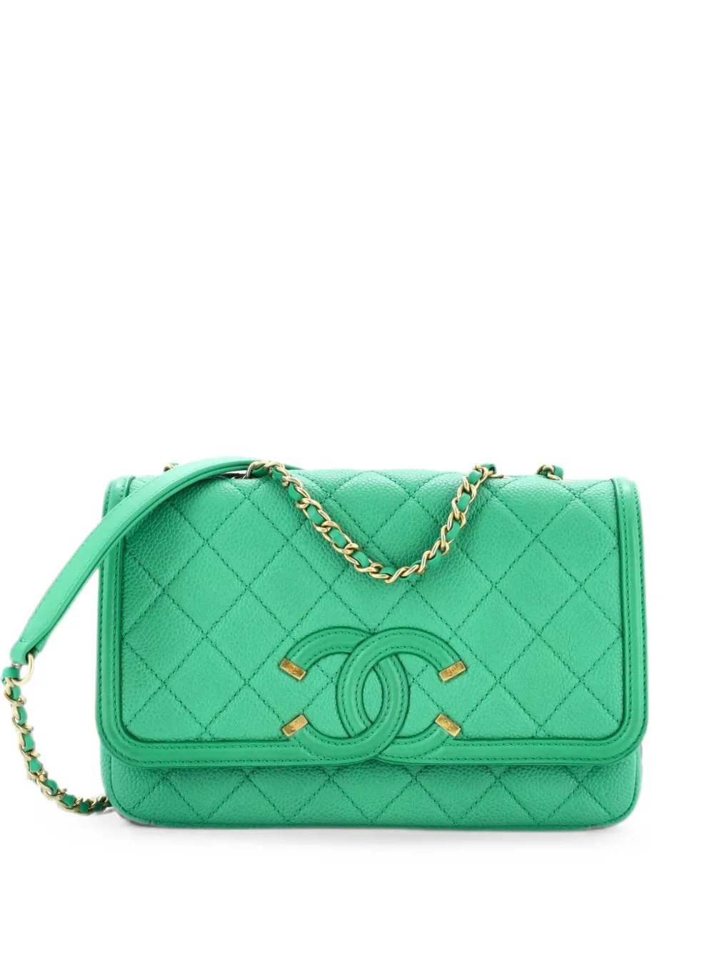 Filigree Flap Bag Quilted Caviar Small shoulder bag