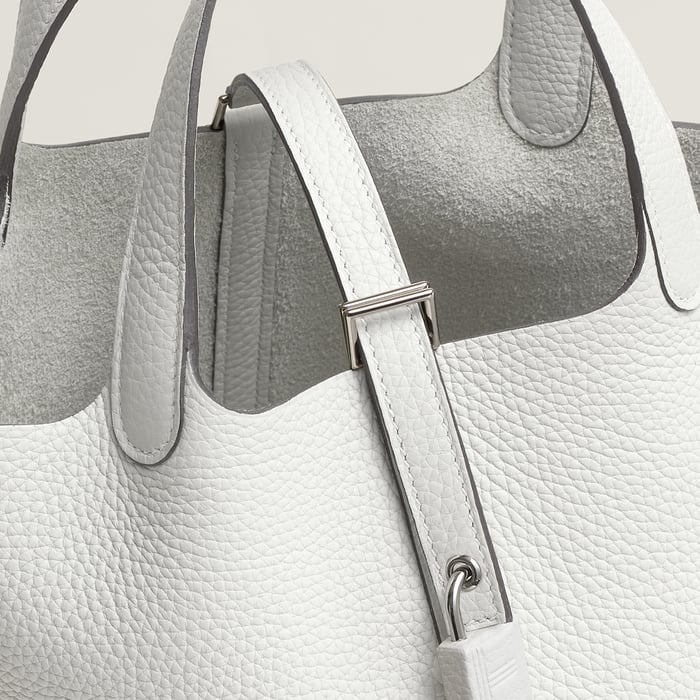 Blanc Picotin Lock 18 Bag
