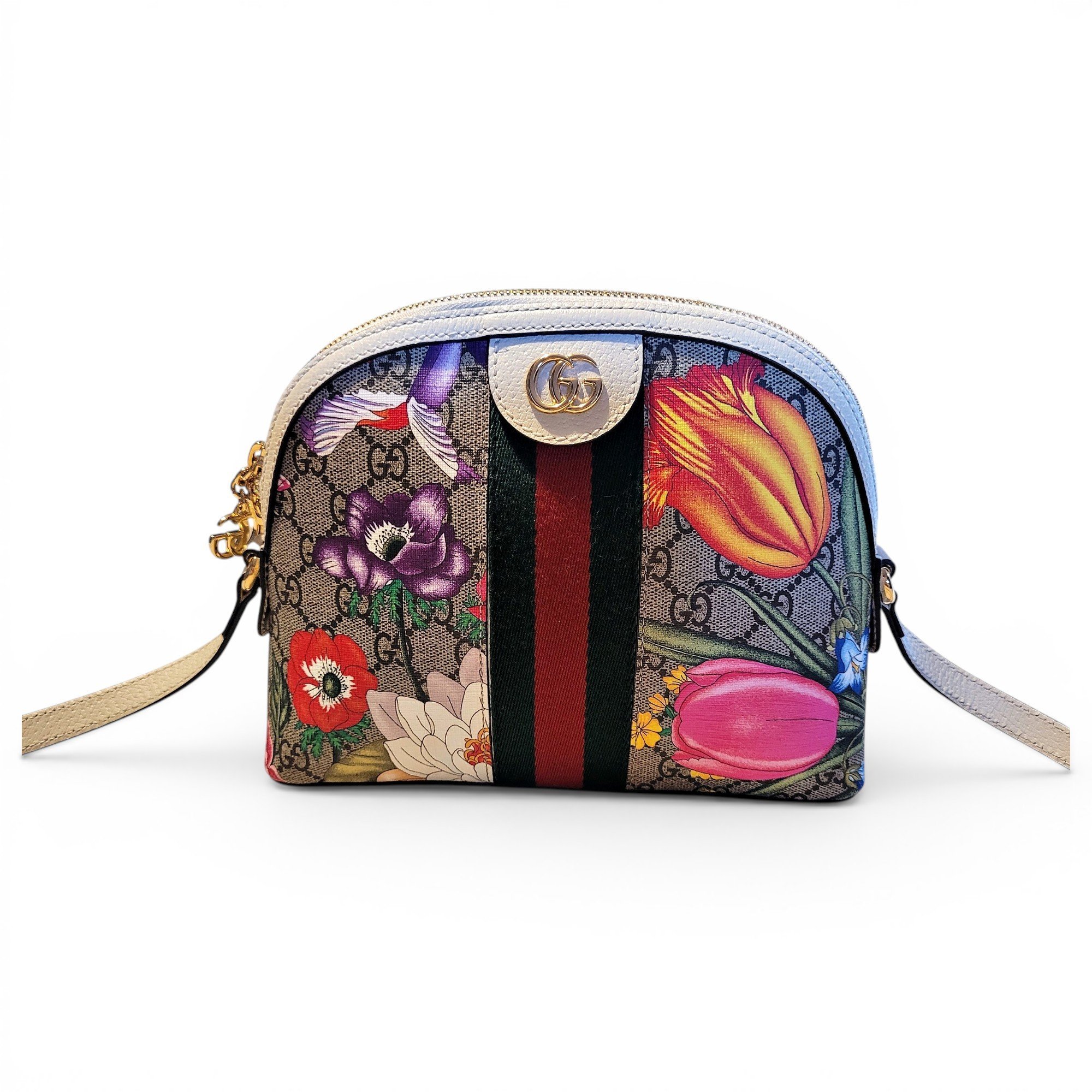 Ophidia Dome leather handbag
