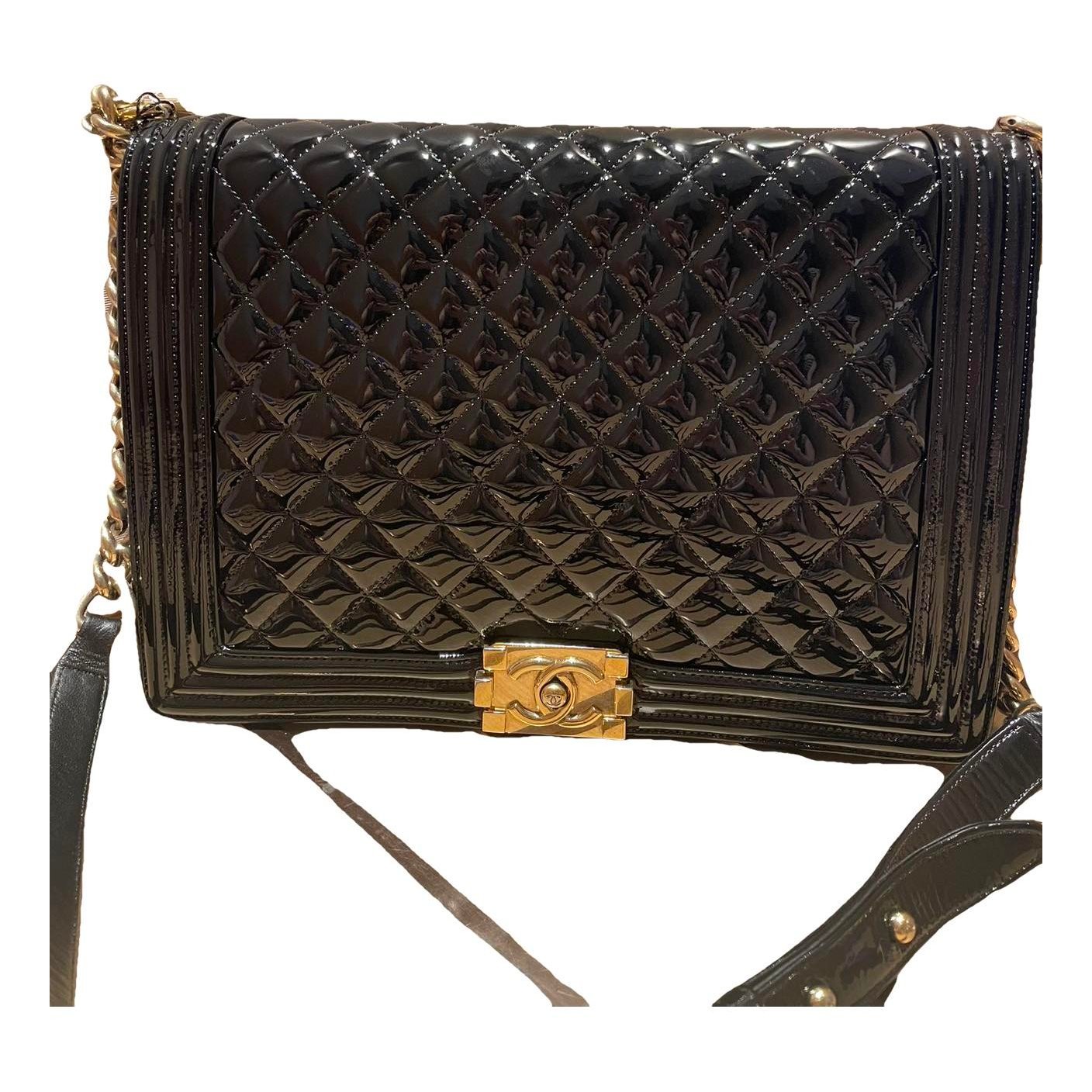 Boy patent leather crossbody bag