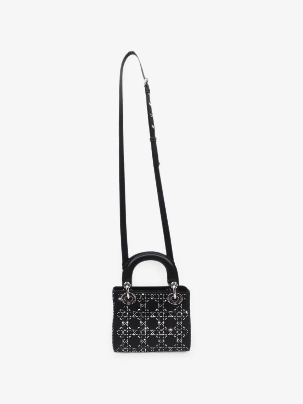Mini Lady Dior Strass Cannage tote bag