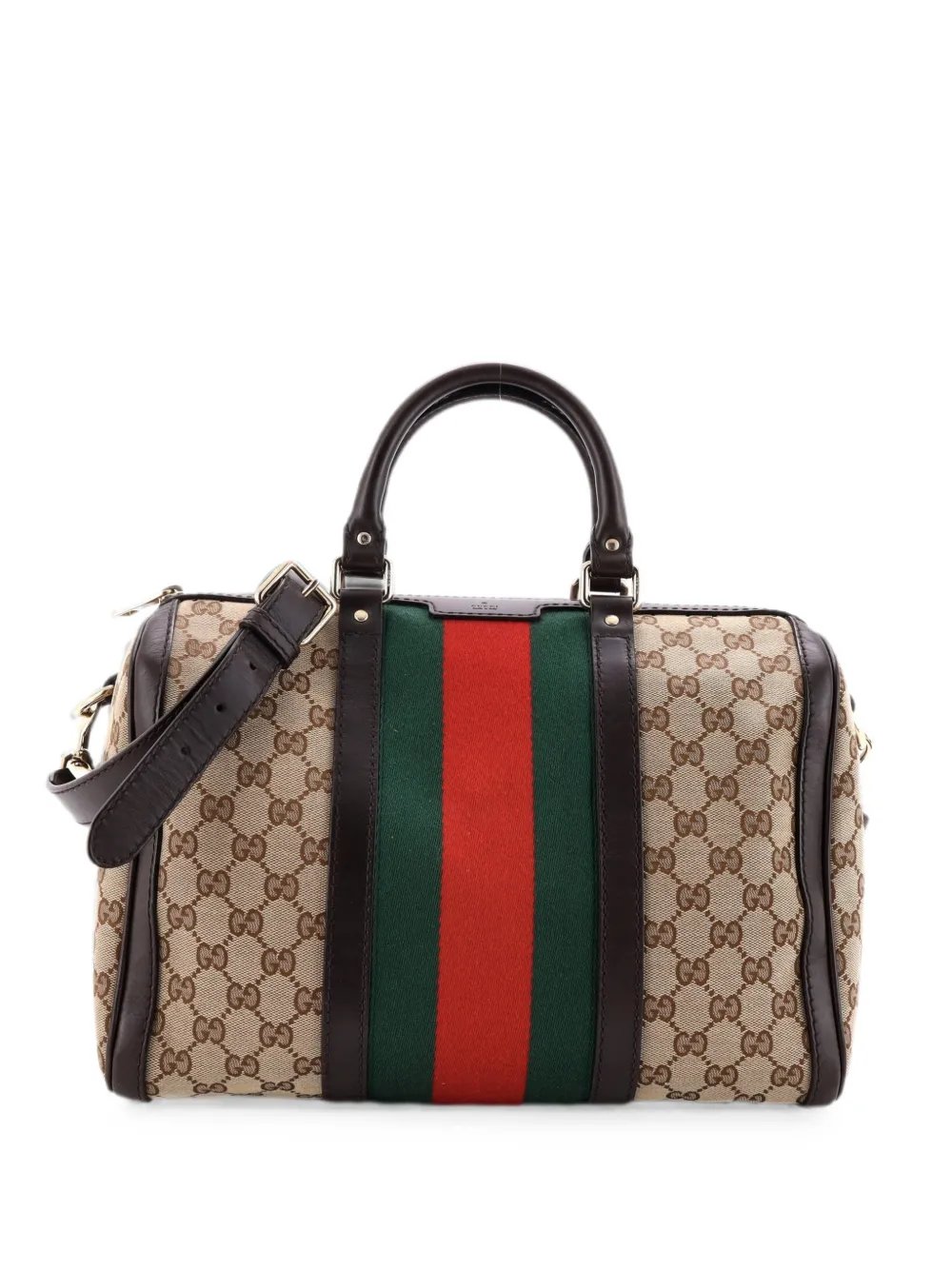 Vintage Web Boston Bag GG Canvas Medium satchel