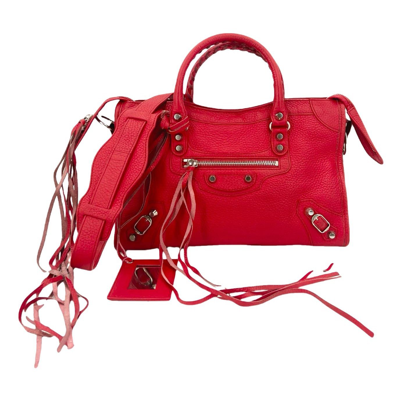 City leather handbag