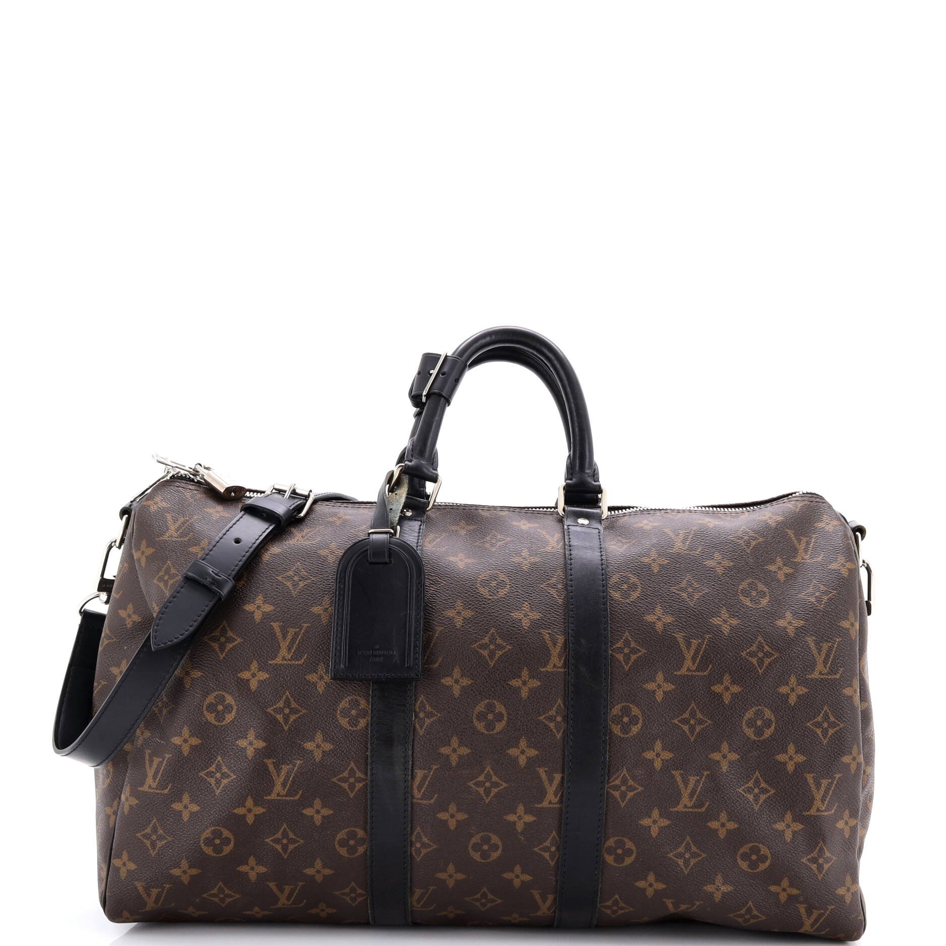 Louis Vuitton Keepall Bandouliere Bag Macassar Monogram Canvas 45