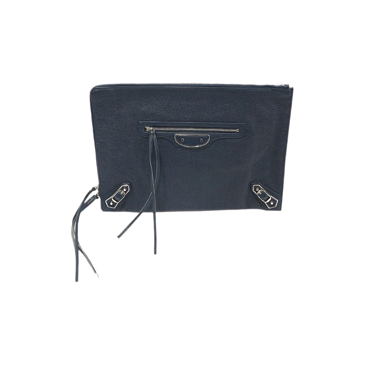Leather clutch bag