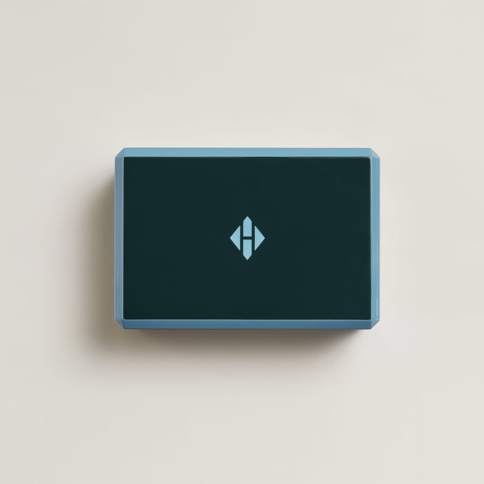 Bleu Grands Fonds Facettes H Tissage Poker Card Box