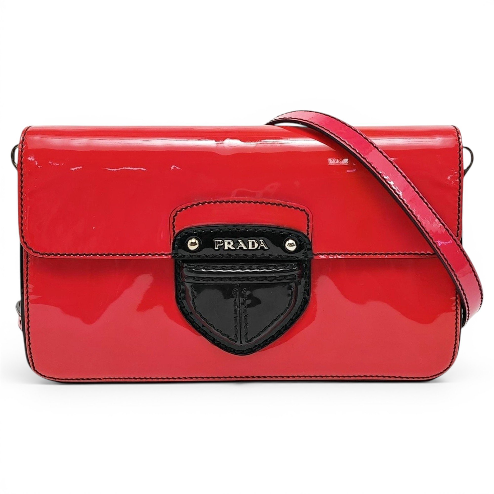 Patent leather handbag