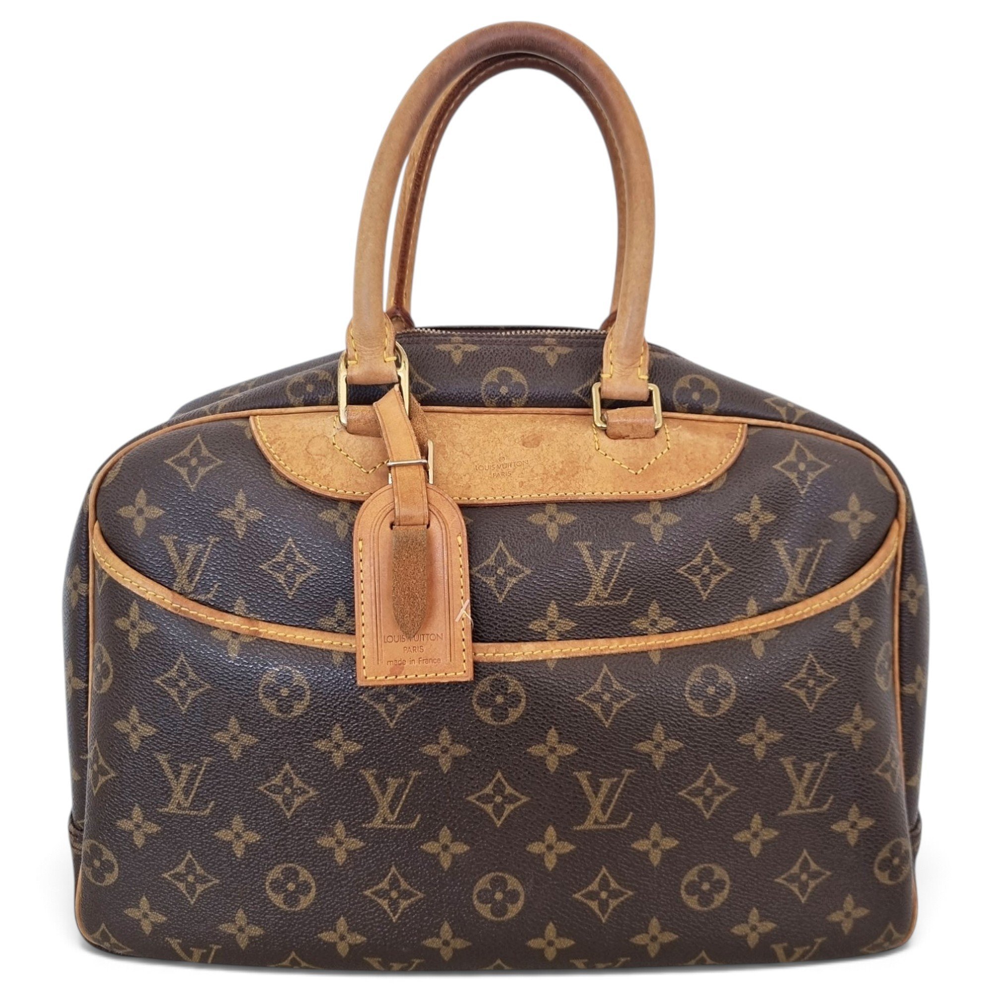 Deauville leather bowling bag